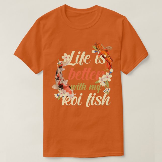 Camiseta Koi Fish Pond Carp Japão Artéria Japonesa (Frente do Design)