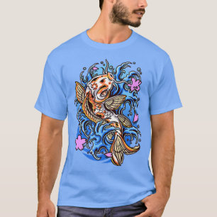 Camiseta Koi Fish Tattoo Art Estilo Japonês