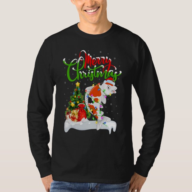Camiseta Koi Fish  Xmas Decorations Santa Koi Christmas (Frente)