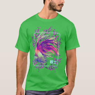Camiseta Koi Japonês Fish Sakura Tree Cherry Blossom Nishi