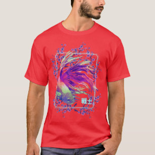 Camiseta Koi Japonês Fish Sakura Tree Cherry Blossom Nishi