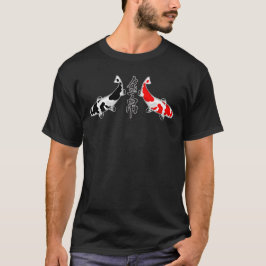 Camiseta KOI - Nishikigoi Bekko branco, preto vermelho 4 T-