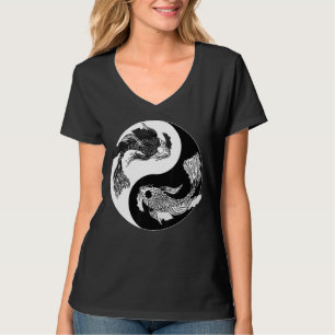 Camiseta Koi Nishikigoi Fish Koi Carp Japão Ying Yin Yang