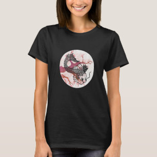 Camiseta Koi Sakura Árvore Prosperity Cherry Blossom Japonê