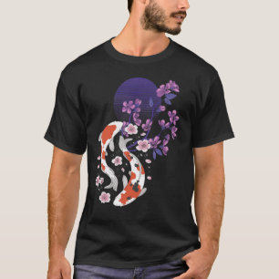 Camiseta Koi Sakura Tree Yin Yang Primavera Cherry Blossom