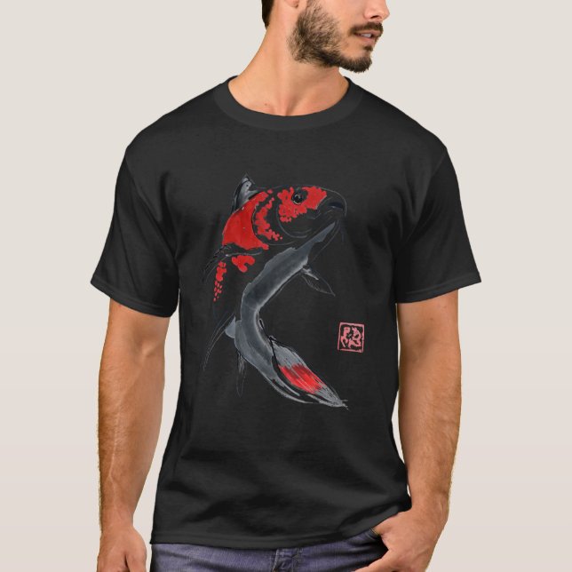 Camiseta koi vermelho (Frente)