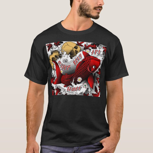 Camiseta koi vermelho (Frente)
