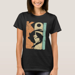 Camiseta Koi Vintage Japonês Koi Carp Fish Retro Nishikigo
