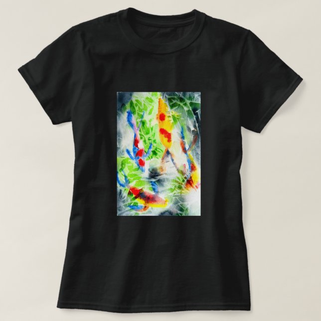 Camiseta Koi Watercolor fish belart (Frente do Design)