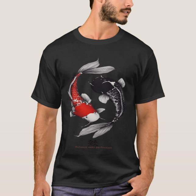 Camiseta Koi Yin-Yang Clássico (Frente)