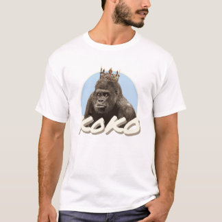 Camiseta Koko o gorila que veste a coroa