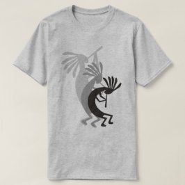 Camiseta Kokopelli Baixa Cinzas Musicais Básicas