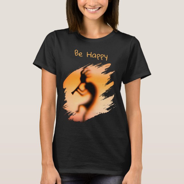 Camiseta Kokopelli Be Happy   (Frente)
