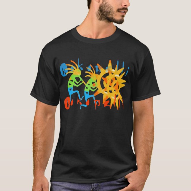 Camiseta Kokopelli colorido (Frente)