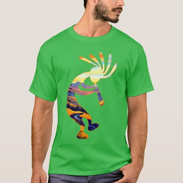 Camiseta Kokopelli Dançante Presente Sudoeste EUA amigos vi (Frente)