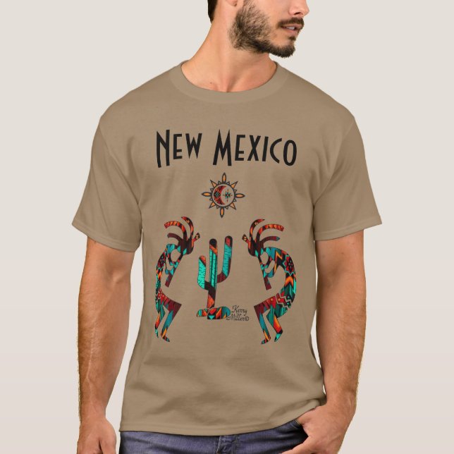 Camiseta Kokopelli E Cactus (Frente)