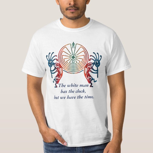 Camiseta KOKOPELLI/HOMEM NO LABIRINTO + seu texto (Frente)