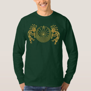 Camiseta KOKOPELLI/HOMEM no ouro do LABIRINTO + suas ideias
