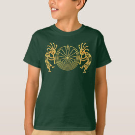 Camiseta KOKOPELLI/HOMEM no ouro do LABIRINTO + suas ideias