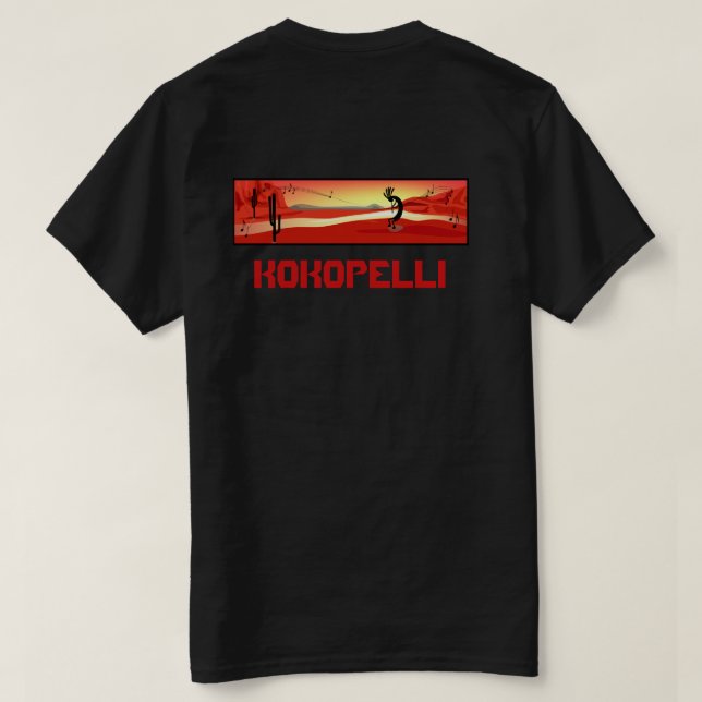Camiseta Kokopelli Sunset T-shirt (Verso do Design)