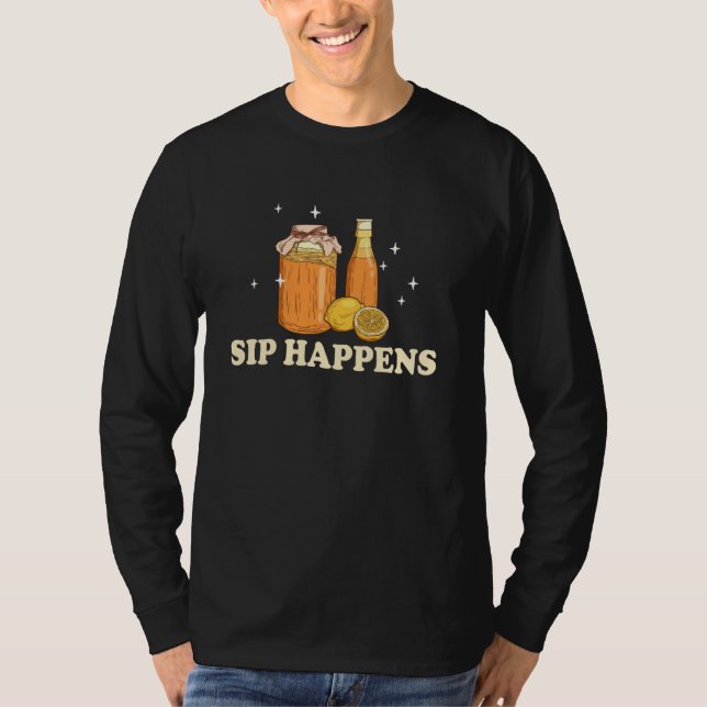 Camiseta Kombucha Lover Sip Ocorre Diversão De Bebidas (Frente)