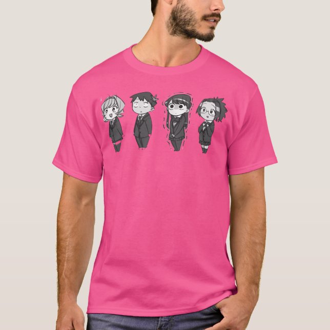 Camiseta Komi-San Não Consegue Comunicar - Gangue Chibi (Frente)