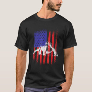 Camiseta Komodo Dragon Estados Unidos América Bandeira Anim