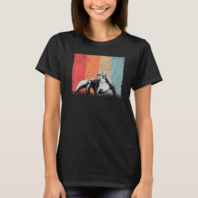 Camiseta Komodo Dragon Monitor Retro Lizard Vintage (Frente)