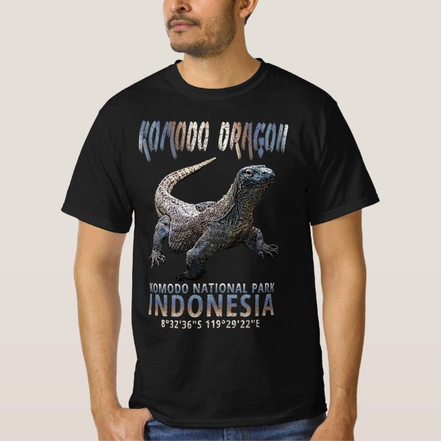 Camiseta Komodo Dragon - O maior Lizard do mundo. (Frente)