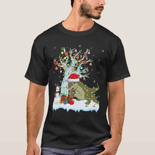 Camiseta Komodo Dragon Xmas Tree Lighting Komodo Dragon Chr (Frente)