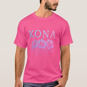 Camiseta Kona Havaí Flores de Hibisco Havaiano Surfista Lem