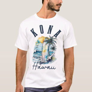 Camiseta Kona Havaí Havaiano Surf Vintage Surfista Surfista