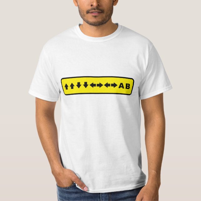Camiseta Konami Code (Yellow) (Frente)