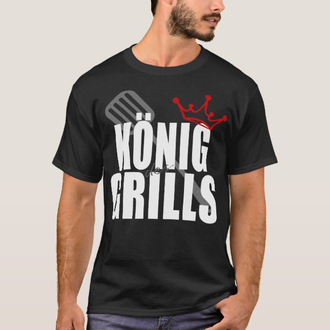 Camiseta König des Grills Krone Gillbesteck (Frente)