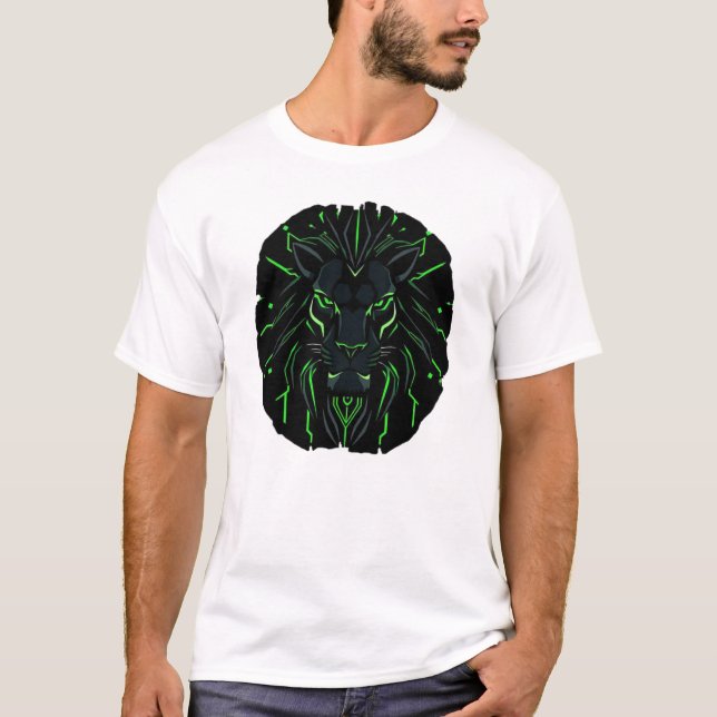 Camiseta Königlicher Löwe – Neon Power (Frente)