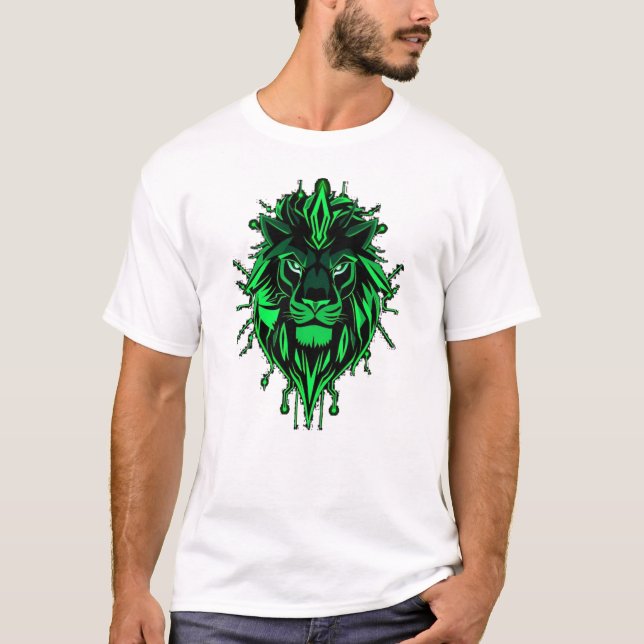Camiseta Königlicher Löwe – Neon Power (Frente)