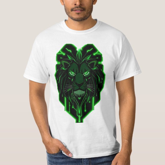 Camiseta Königlicher Löwe – Neon Power (Frente)