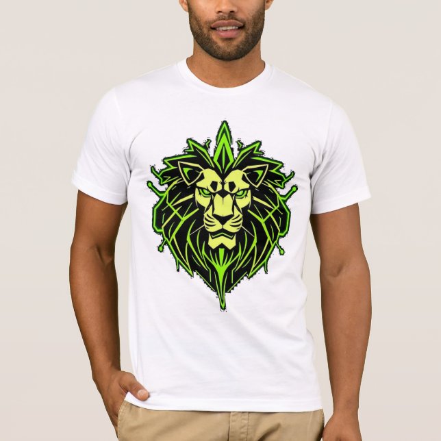 Camiseta Königlicher Löwe – Neon Power (Frente)