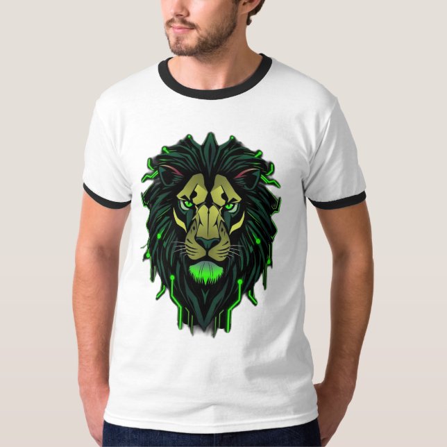 Camiseta Königlicher Löwe – Neon Power (Frente)