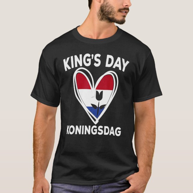 Camiseta Koningsdag Países Baixos 2022 Tulip Heart Kings Da (Frente)