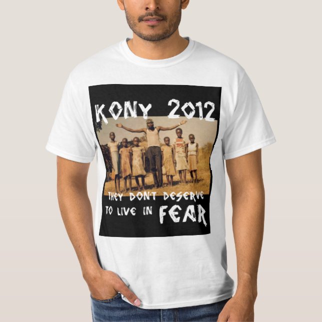 Camiseta KONY 2012 - Pare o preto do medo (Frente)