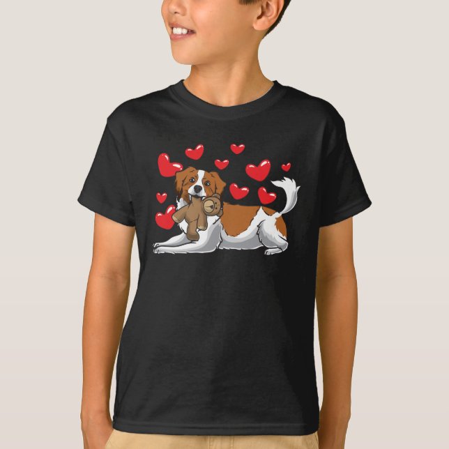 Camiseta Kooikerhondje com animal recheado (Frente)