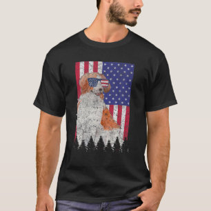 Camiseta Kooikerhondje Um Cão Patriótico EUA Orgulho Americ