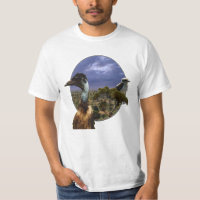 Kookaburra Emu Paisagem Australiana, Camisa-T Mens