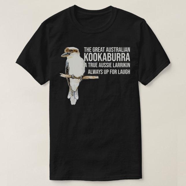 Camiseta Kookaburra ri Engraçado australiano Rindo Pássaro  (Frente do Design)