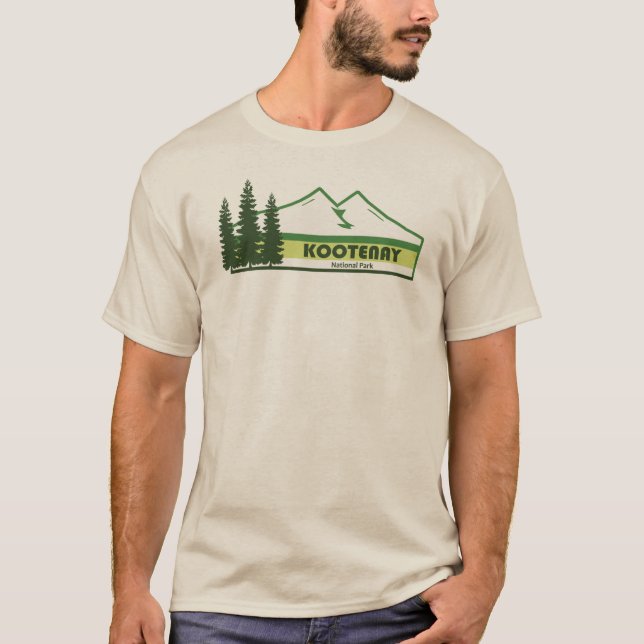 Camiseta Kootenay National Park Green Stripes (Frente)