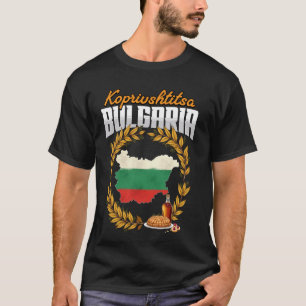 Camiseta Koprivshtitsa Bulgária Flag Souvenir