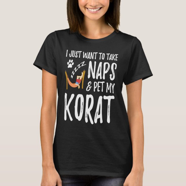 Camiseta Korat Mãe Nap Cat Mãe Ideia (Frente)