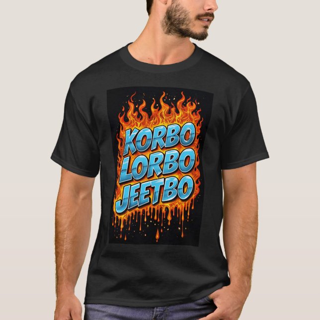 Camiseta Korbo Lorbo Jeetbo KKR 2025 T-shirt clássica (Frente)