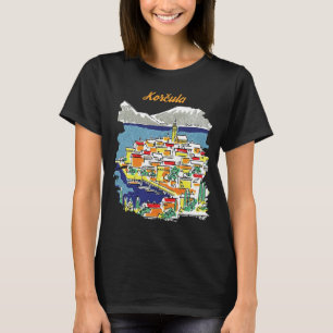 Camiseta Korcula Croácia Cidade Murada Viagem Costeira